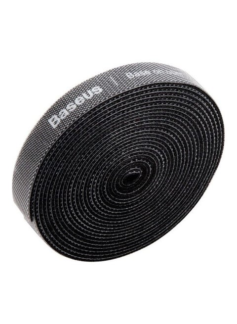 Rainbow Circle Velcro Straps Cable Organizer Black