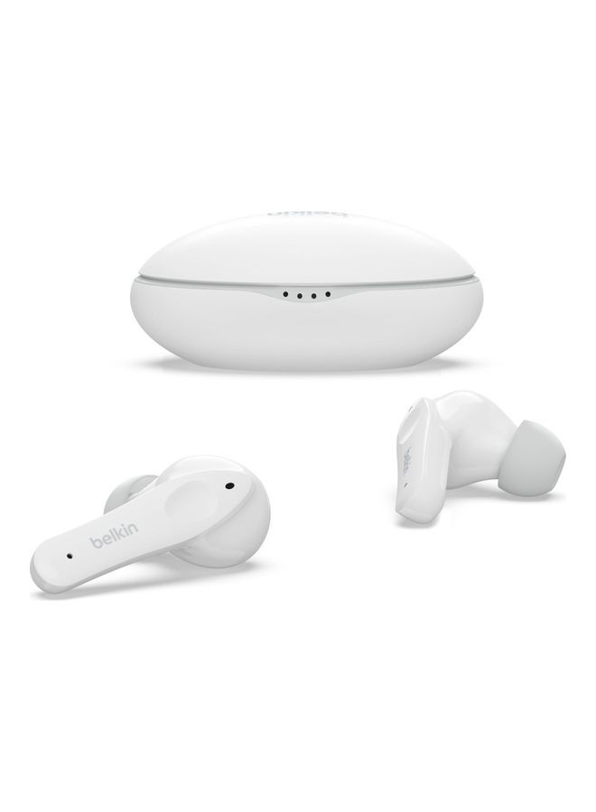 belkin - Soundform Nano True Wireless Earbuds for Kids 85dB Limit for Ear Protection Online Learning  School IPX5 Certified 24 H Play Time for iPhone Galaxy Pixel and More White - Image 1