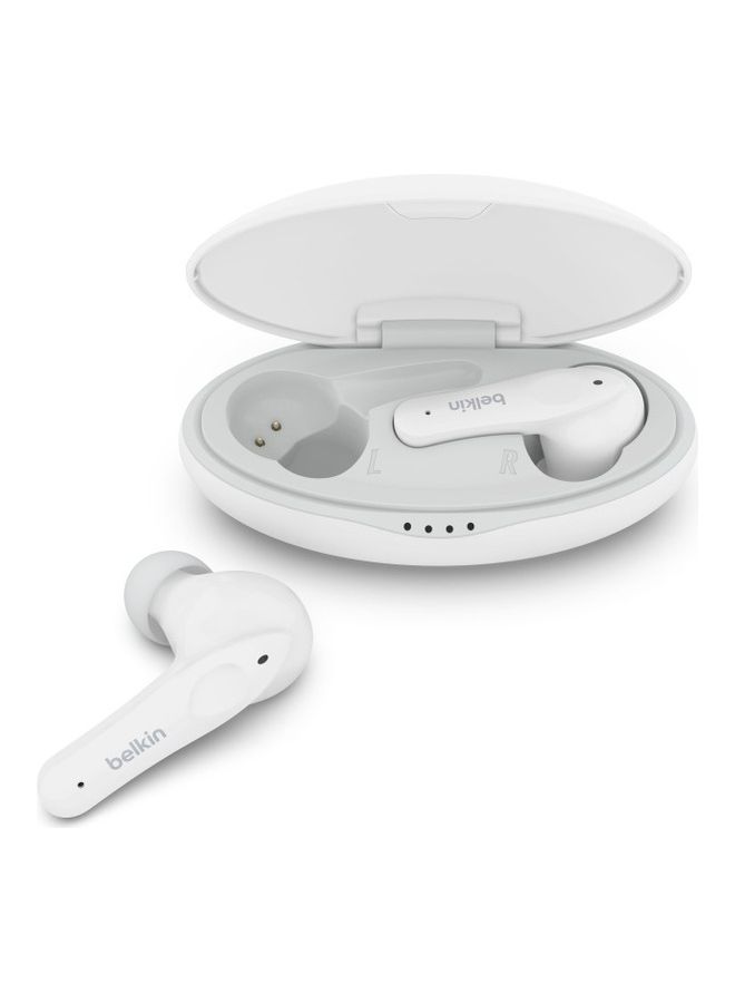 belkin - Soundform Nano True Wireless Earbuds for Kids 85dB Limit for Ear Protection Online Learning  School IPX5 Certified 24 H Play Time for iPhone Galaxy Pixel and More White - Image 1