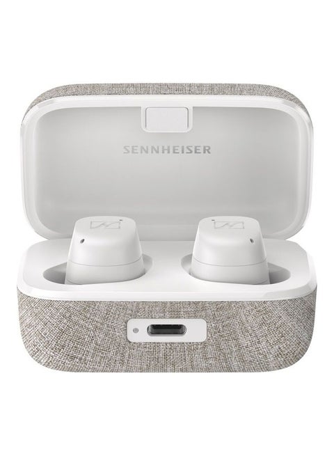 Momentum True Wireless 3 Earbuds Bluetooth in Ear Headphones for Music and Calls with Adaptive Noise Cancellation White