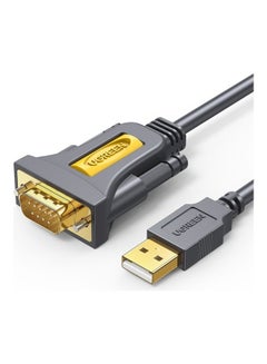 USB A To RS232 Adapter Serial Cable PL2303 Chip DB9 Male Adapter Compatible with Scanner Personal Computer Printer Yellow