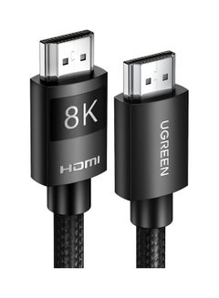 8K HDMI 2.1 Cable 5M Ultra HD High-Speed 48Gbps 8K@60Hz Braided Cord eARC Dynamic HDR Dolby Vision for MacBook Pro PS5 Switch TV Xbox UHD TV Blu-Ray Projector black