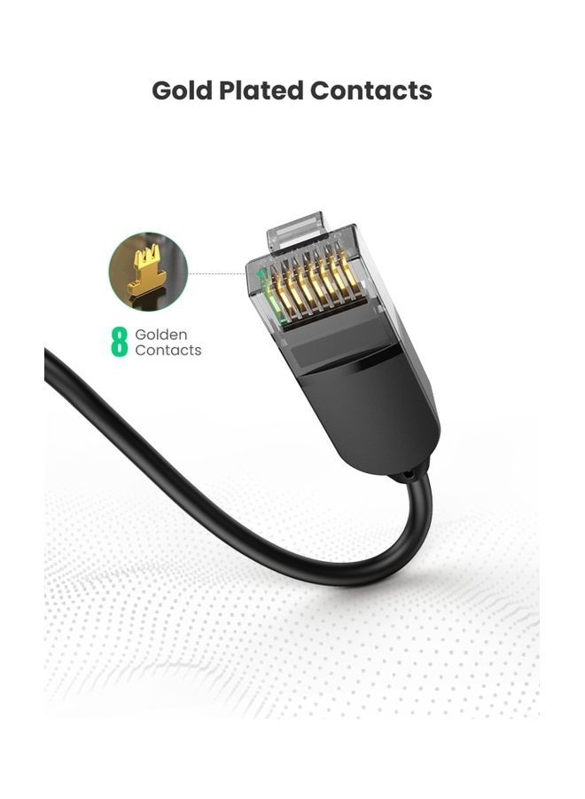 Ethernet Cable High Speed 10Gbps CAT6a Network Cord Ultra Slim LAN RJ45 Wire Gigabit Lead Compatible with PS5/4 Xbox One/Series WiFi Box Smart TV Router Hub-3M Black