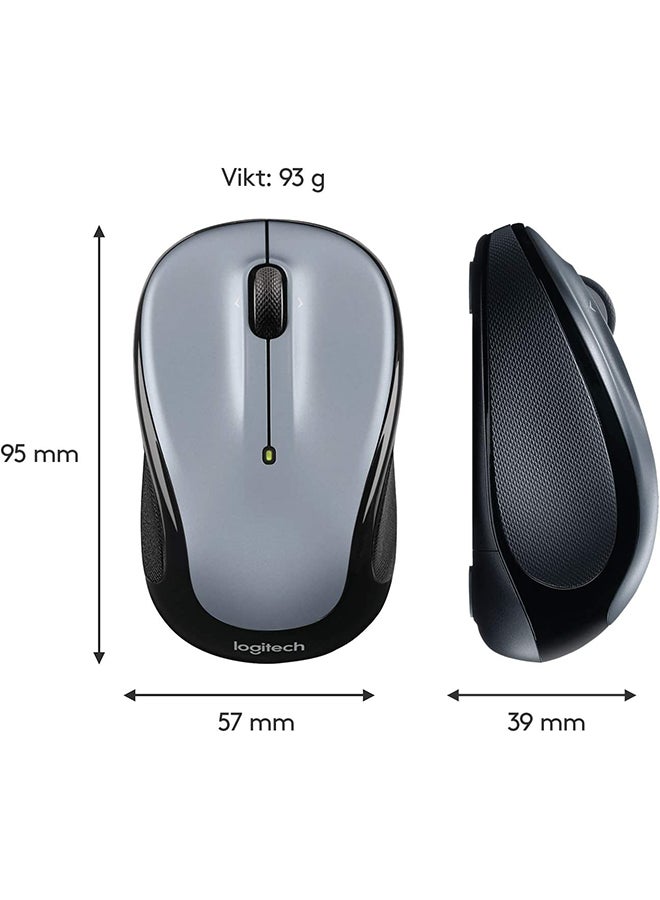 Logitech - M325 Wireless Mouse, 2.4 GHz with USB Unifying Receiver, 1000 DPI Optical Tracking, 18-Month Life Battery, PC/Mac/Laptop Silver/Black - Image 1