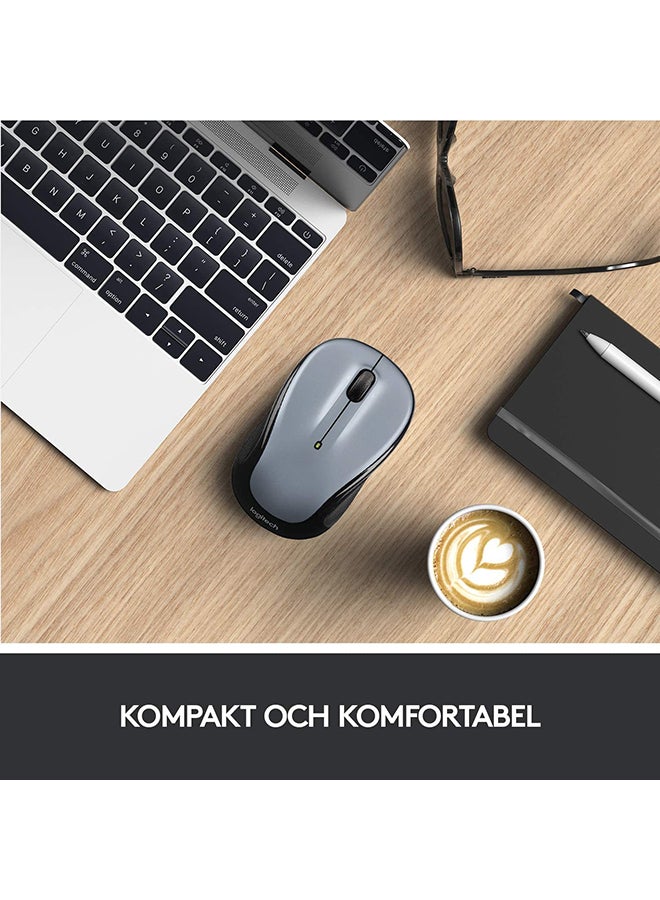 Logitech - M325 Wireless Mouse, 2.4 GHz with USB Unifying Receiver, 1000 DPI Optical Tracking, 18-Month Life Battery, PC/Mac/Laptop Silver/Black - Image 1