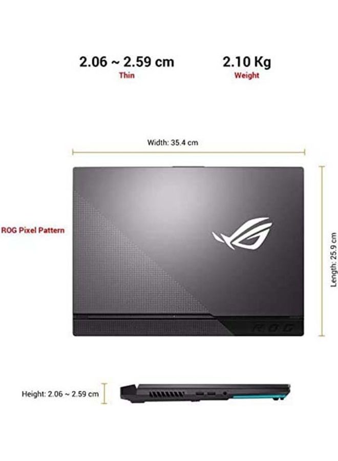 2021 ROG Strix G15 G513 Gaming Laptop With 15.6-Inch Display, AMD Ryzen 7 4800H Processor / 8GB RAM / 512GB SSD / 4GB NVIDIA GeForce RTX 3050 Graphics / W11 Home / English/Arabic Black