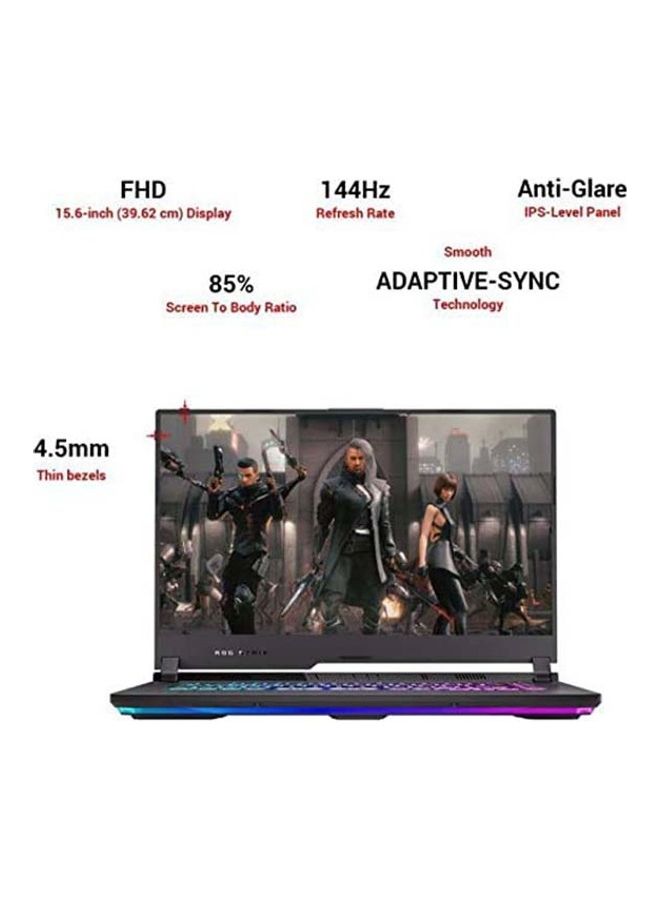 2021 ROG Strix G15 G513 Gaming Laptop With 15.6-Inch Display, AMD Ryzen 7 4800H Processor / 8GB RAM / 512GB SSD / 4GB NVIDIA GeForce RTX 3050 Graphics / W11 Home / English/Arabic Black