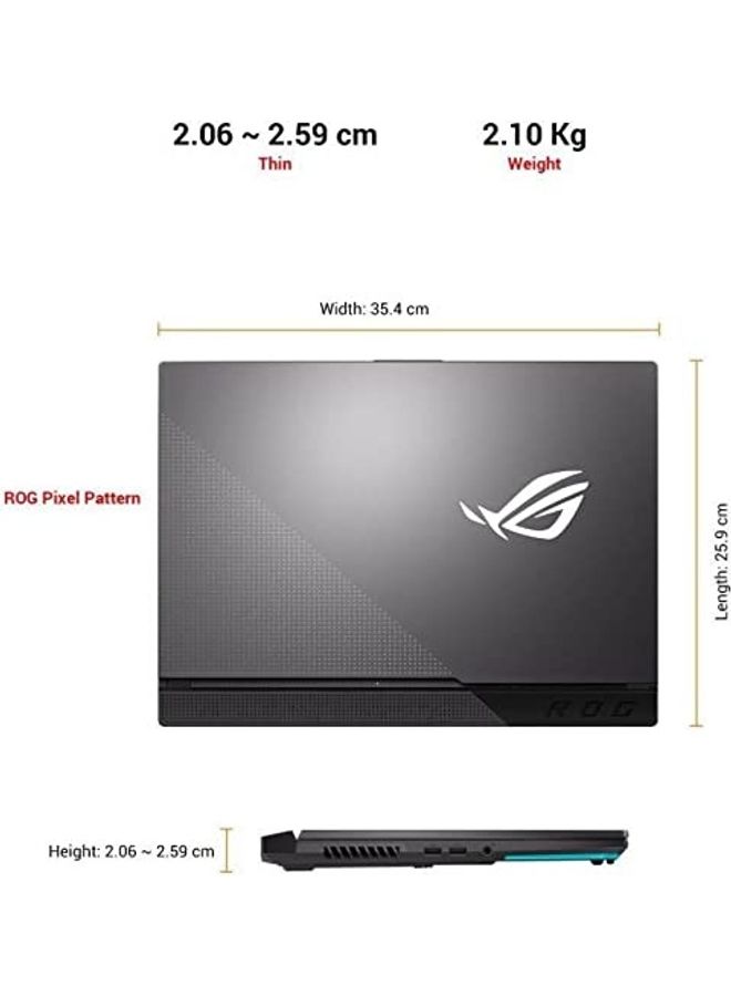 2021 ROG Strix G15 G513 Gaming Laptop With 15.6-Inch Display, AMD Ryzen 7 4800H Processor / 8GB RAM / 512GB SSD / 4GB NVIDIA GeForce RTX 3050 Graphics / W11 Home / English/Arabic Black