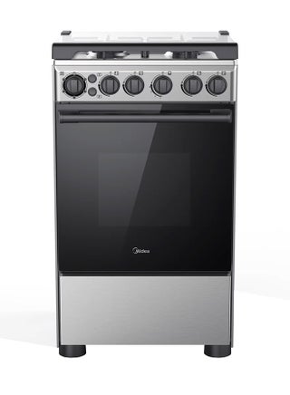 4 Burner Gas Cooker 50 X 55 cm, Full Safety, Cast Iron Pan support,1 year Warranty BME55007FFD Silver/Black - v1660283110/N51437295A_1
