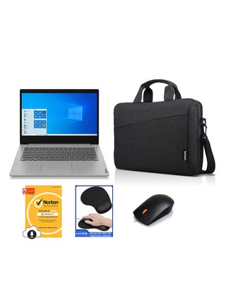 Ideapad 3 (Upgraded Version) Laptop With 14-Inch Display, Celeron N4020 Processer/4GB RAM/128GB SSD/Intel UHD Graphics With Mouse Pad + Norton Anti Virus + Mouse + (Upgraded Version) Laptop Bag English/Arabic Grey - v1660287419/N53340943A_8
