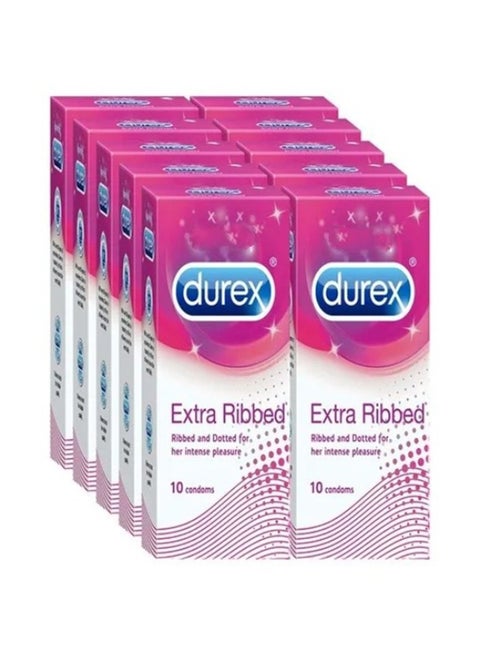 Extra Ribbed Condoms - 10 PACK