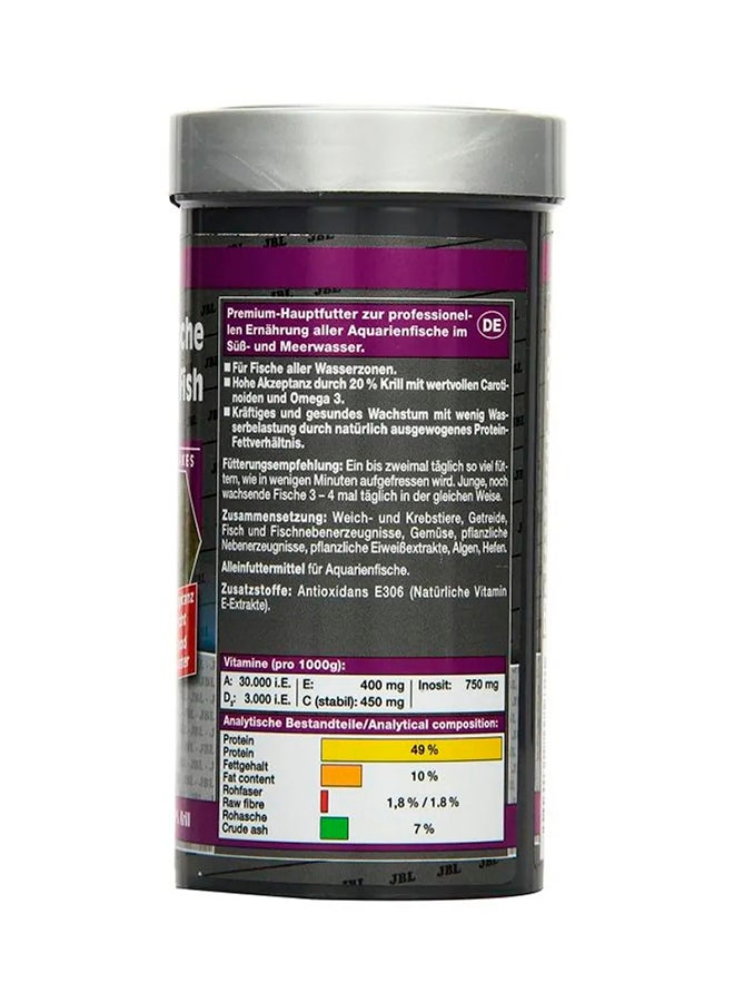 JBL - Premium Krill Flakes Food For Freshwater And Marine Aquarium Fish 250ml - Image 1