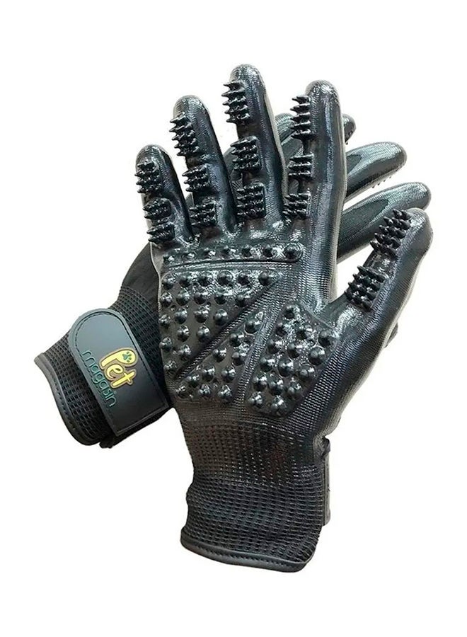 Generic Pet Magasin Grooming Gloves Black 9inch  - Image 1