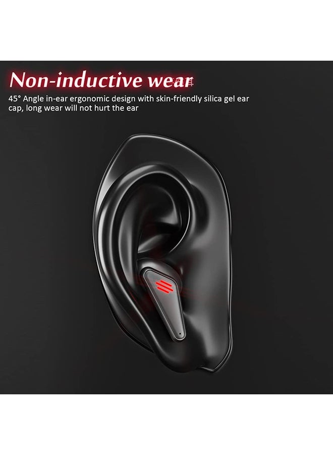 Gaming Earbud K98 Wireless Gaming Headphone  Charging Case and Built-in Mic with  2-Piece Pubg Mobile Gaming Trigger Bluetooth 5.1 Headphones for PUBG Fortnite Call of Duty Mobile Gamers Black