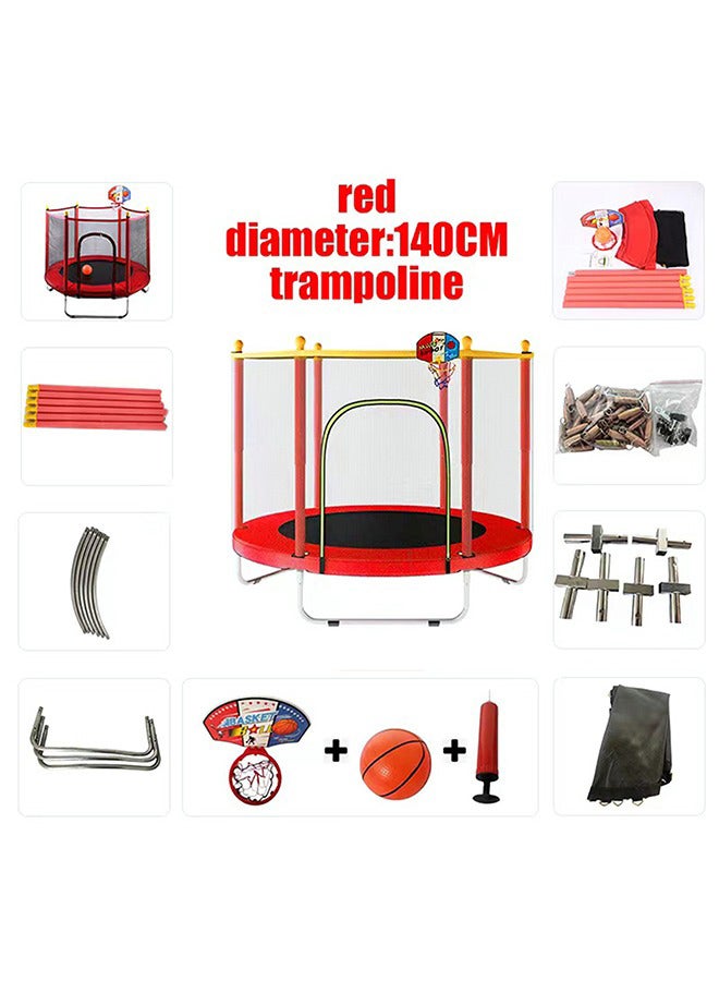 XIANGYU 5.5ft Stylish Jumping Trampoline With Basketball Hoop 140x140x120cm - Image 2