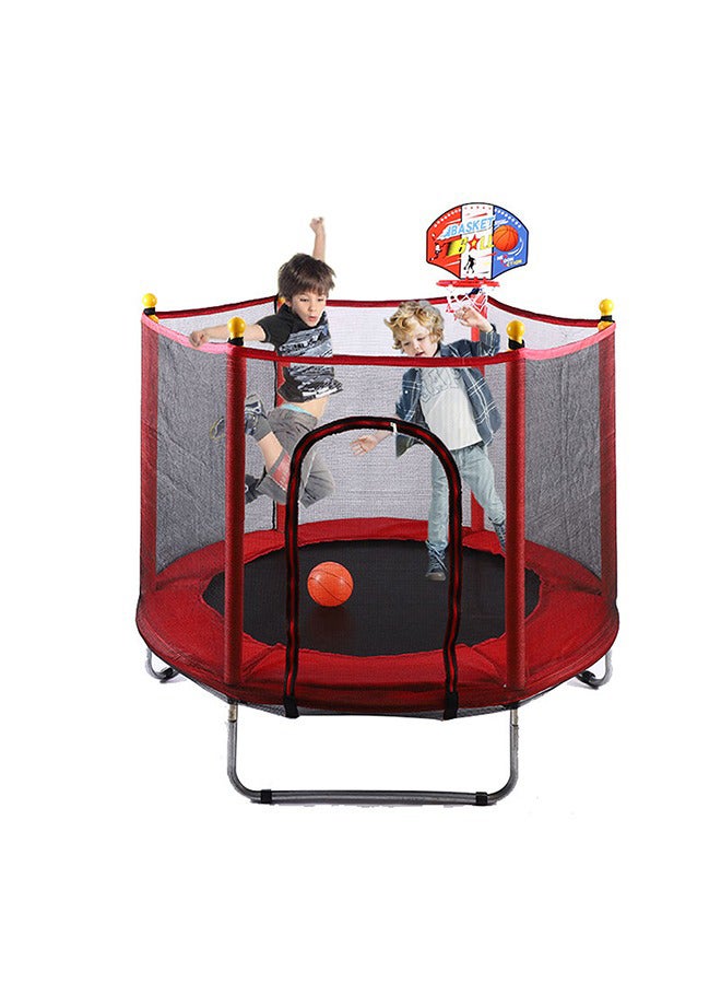 XIANGYU 5.5ft Stylish Jumping Trampoline With Basketball Hoop 140x140x120cm - Image 4