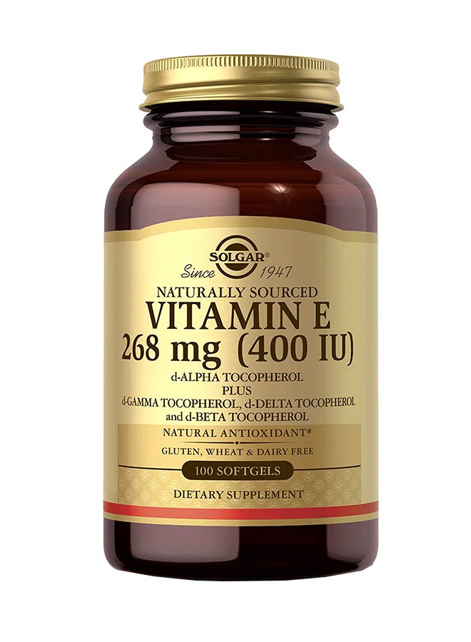 Solgar - Naturally Sourced Vitamin E 268 mg (400 IU) 100 Softgels - Image 1