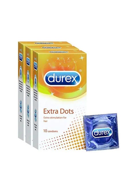 Pack Of 3 Extra Dots Condoms