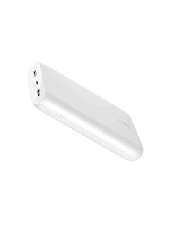 belkin 20000 mAh BoostCharge USB C Powerbank- 30W PD Fast Charger w/ USB-C And USB Ports, Chargers For Macbook Pro/iPad Pro 11/12.9 Inch/ iPhone 15/14 Or Older, Google, Samsung, Huawei White  - Image 4