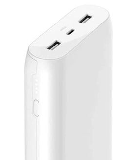 belkin 20000 mAh BoostCharge USB C Powerbank- 30W PD Fast Charger w/ USB-C And USB Ports, Chargers For Macbook Pro/iPad Pro 11/12.9 Inch/ iPhone 15/14 Or Older, Google, Samsung, Huawei White  - Image 5