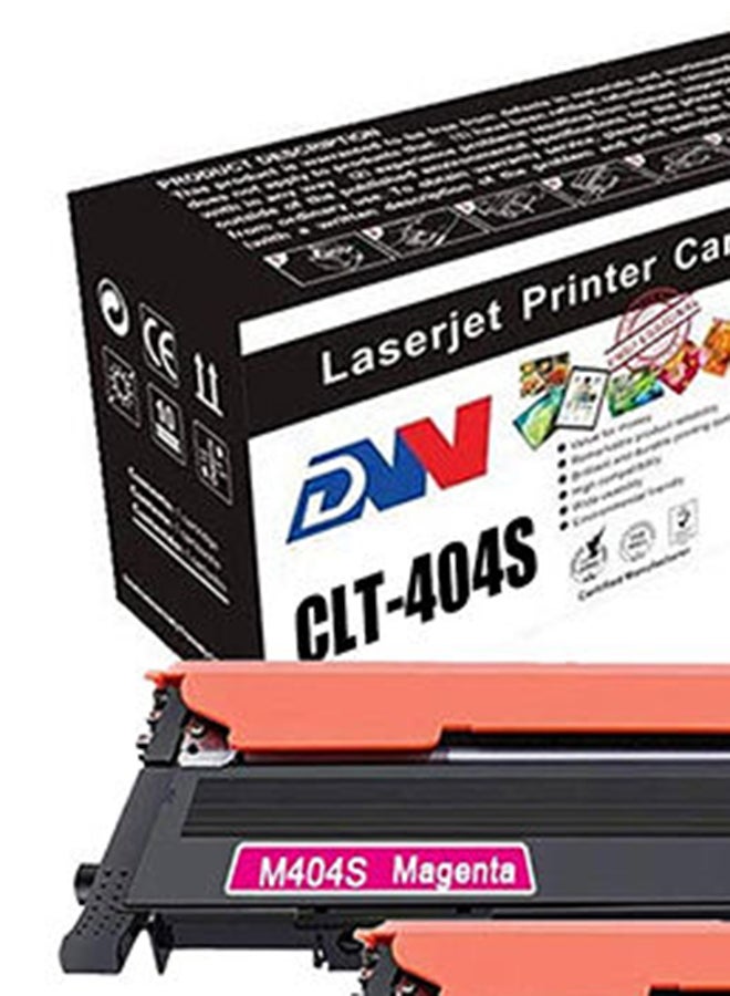 دي دبليو خرطوشة حبر بديلة من 4 قطع لطابعة سامسونج 404S CLT-K404S . متعدد الألوان  - Image 4
