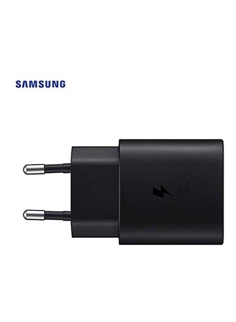 شاحن فائق السرعة مع كابل USB Type-C إلى Type-C أسود
