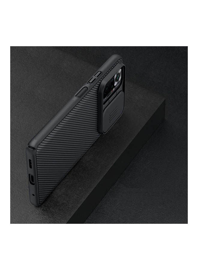 نيلكين غطاء حماية خلفي بحماية مزدوجة الطبقات كام شيلد برو مع غطاء كاميرا منزلق قابل للفتح والغلق لهاتف شاومي ريدمي نوت 10 برو/ 10 برو ماكس أسود - Image 2