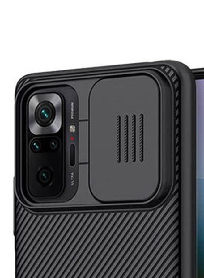 نيلكين غطاء حماية خلفي بحماية مزدوجة الطبقات كام شيلد برو مع غطاء كاميرا منزلق قابل للفتح والغلق لهاتف شاومي ريدمي نوت 10 برو/ 10 برو ماكس أسود - Image 3