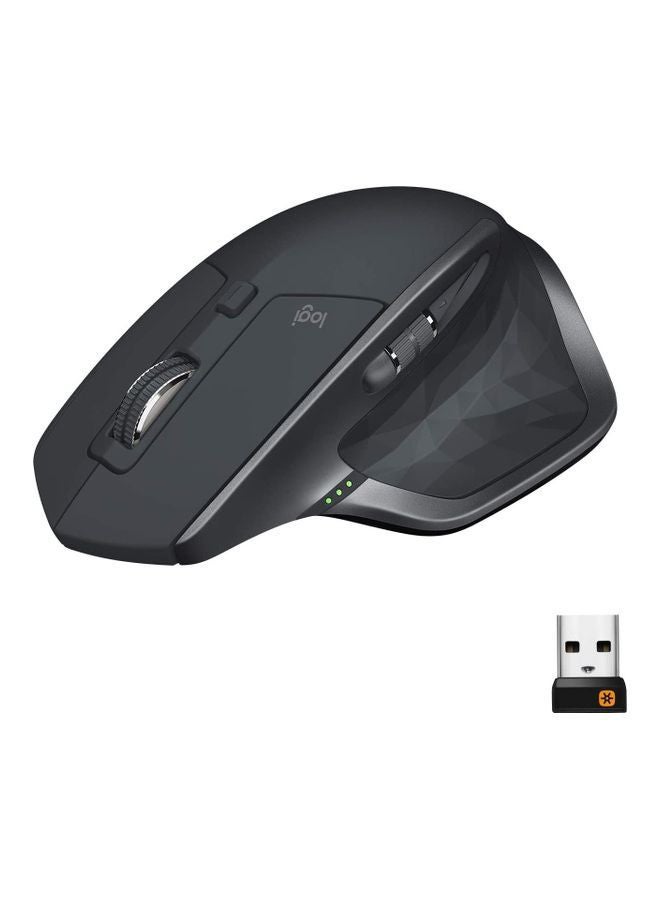 Logitech - Logitech MX Master 2S Bluetooth Wireless Mouse with Flow Cross-Computer Control and File Sharing for PC and Mac Dark Grey - Image 1