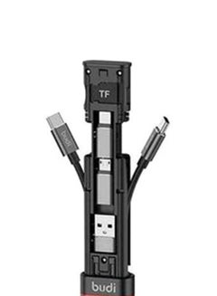 budi 9-In-1 Multi-Functional Cable Stick 18cm Black Red  - Image 4