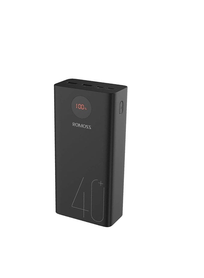 روموس - شاحن باور بنك محمول USB-C سريع الشحن بتقنية PD 40000 mAh أسود - Image 1