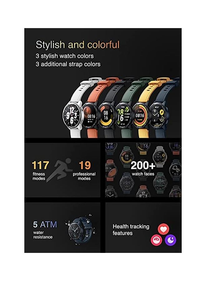 Xiaomi - S1 Active Smart Watch 1.43 Inch Touch Screen AMOLED Display, 117 Fitness Modes, 200+ Watch Faces Blue - Image 1
