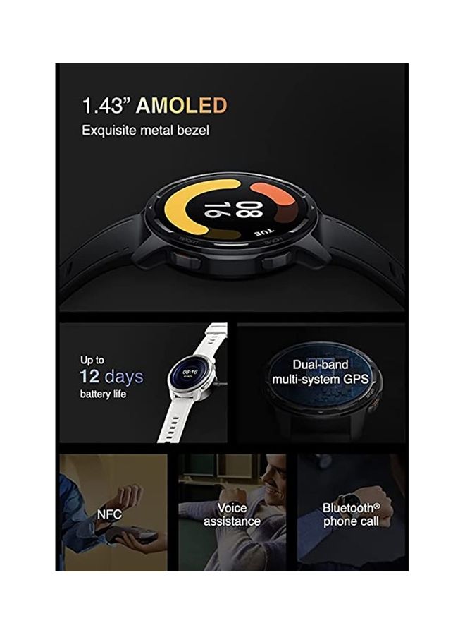Xiaomi - S1 Active Smart Watch 1.43 Inch Touch Screen AMOLED Display, 117 Fitness Modes, 200+ Watch Faces Blue - Image 1