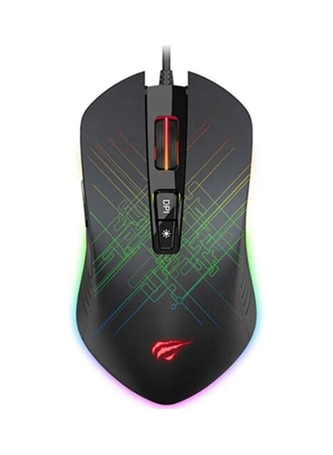 havit GAMENOTE MS1019 RGB Backlit Programmable Gaming Mouse - 7 Buttons, 4800 DPI  - Image 1