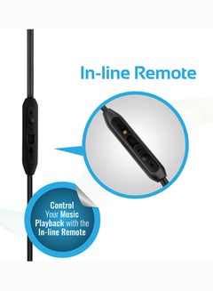 PROMATE Earphones, In-Ear 3.5Mm Universal Crystal Sound And Noise Isolating Earbuds With In-Line Remote Volume Control Built-In Mic For Smartphones, Pc, Tablets, Laptops Black  - Image 3