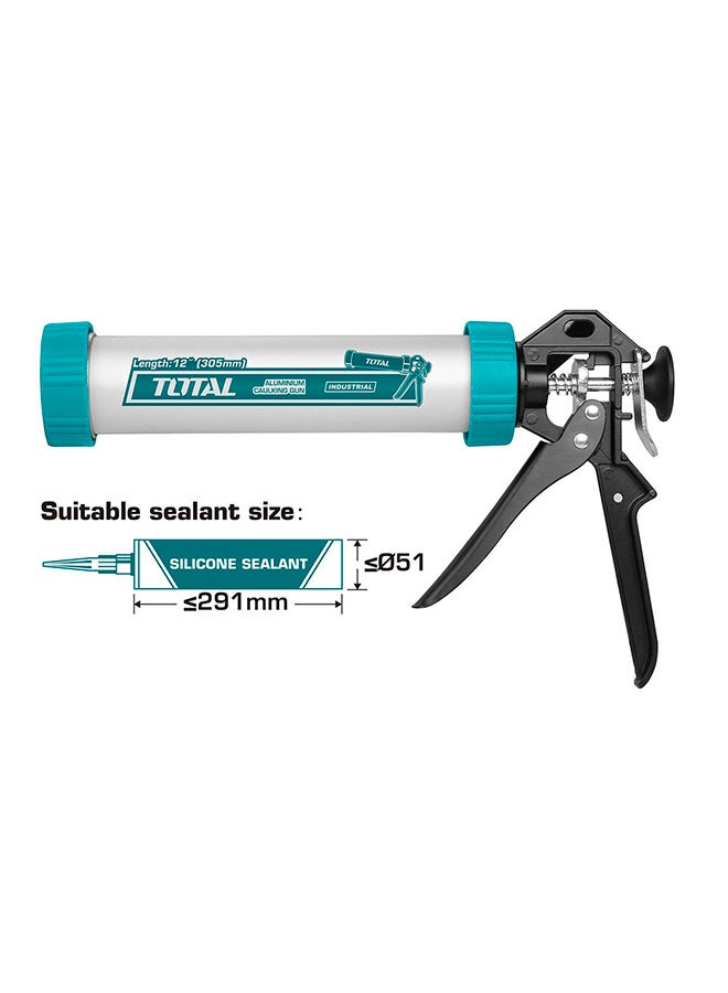 TOTAL Aluminum Caulking Gun Multicolour 12inch