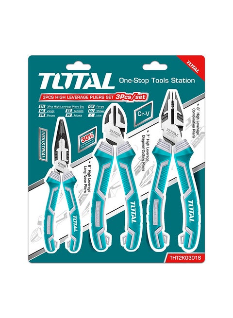3 Piece High Leverage Pliers Multicolour