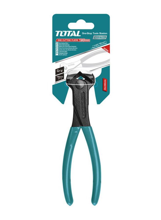 TOTAL End Cutting Pliers Teal / Grey 7inch