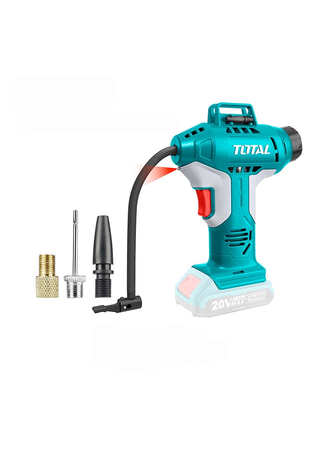 TOTAL Lithium-Ion Auto Air Compressor 20 Volts 11 Bars Without Battery And Charger