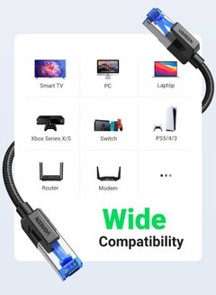 Ugreen Cat8 Ethernet Cable High Speed 40Gbps 2000MHz RJ45 Network Internet Braided Shielded Cord LAN Wire Compatible with Gaming Switch PC PS5 PS4 Xbox Modem Router WiFi Extender Patch Panel-1M Multicolour  - Image 4
