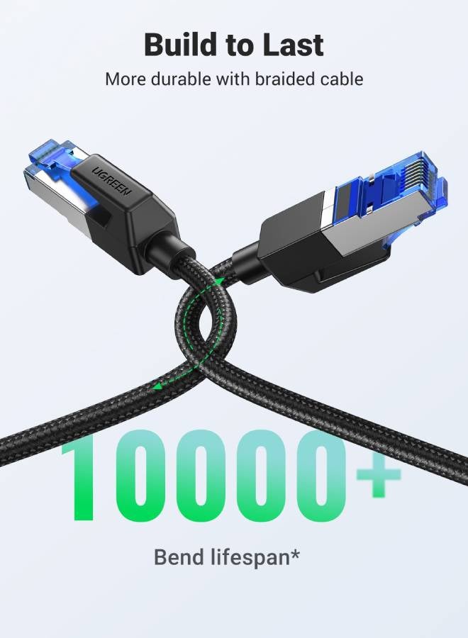 Ugreen - Cat8 Ethernet Cable High Speed 40Gbps 2000MHz RJ45 Network Internet Braided Shielded Cord LAN Wire Compatible with Gaming Switch PC PS5 PS4 Xbox Modem Router WiFi Extender Patch Panel-1M Multicolour - Image 1