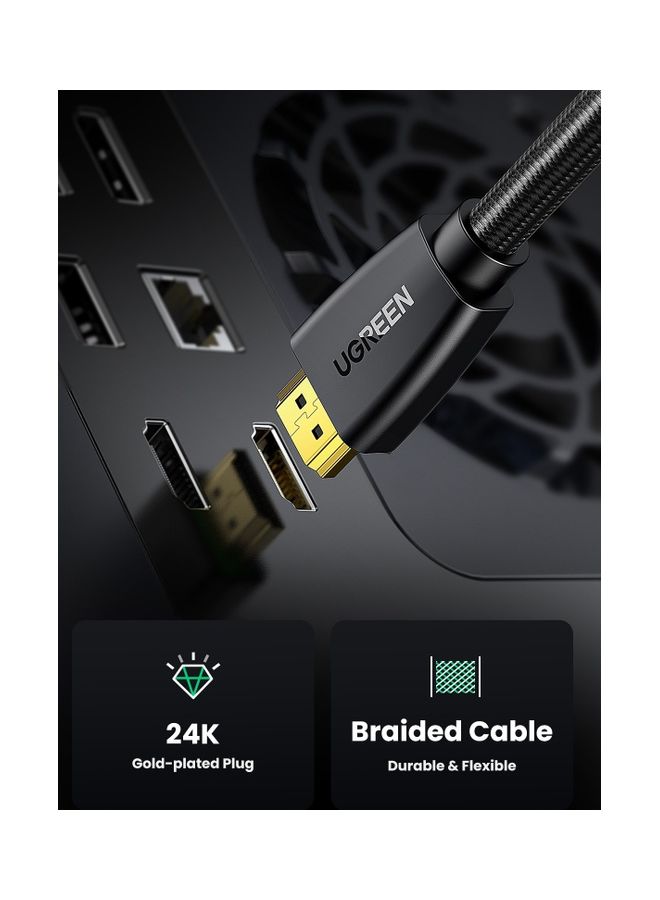 Ugreen HDMI Cable 4K 1M HDMI 2.0 18Gbps High-Speed 4K@60Hz HDMI to HDMI Video Wire Ultra HD 3D 4K HDMI Cord Braided Compatible with MacBook Pro UHD TV Nintendo Switch Xbox PlayStation PS5/4 PC Laptop -2M Black  - Image 5