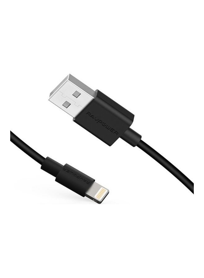 RAVPOWER USB To Lightning Data Sync Charging Cable Black - Image 1