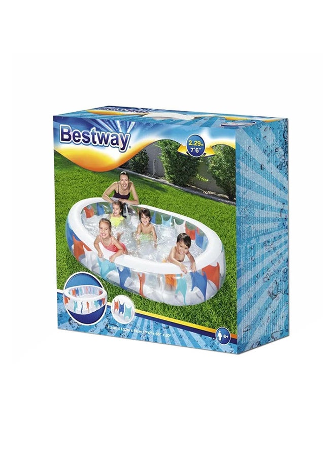 Inflatable Elliptic Family Pool 76x60x20inch
