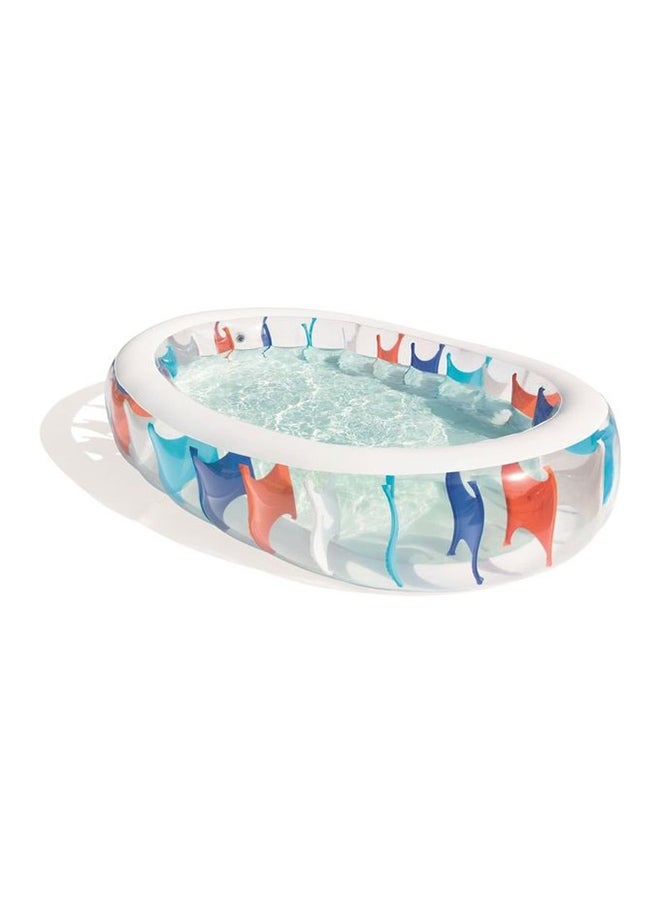 Inflatable Elliptic Family Pool 76x60x20inch