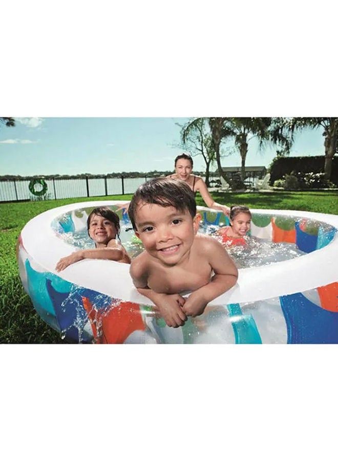 Inflatable Elliptic Family Pool 76x60x20inch