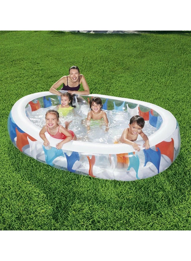 Inflatable Elliptic Family Pool 76x60x20inch