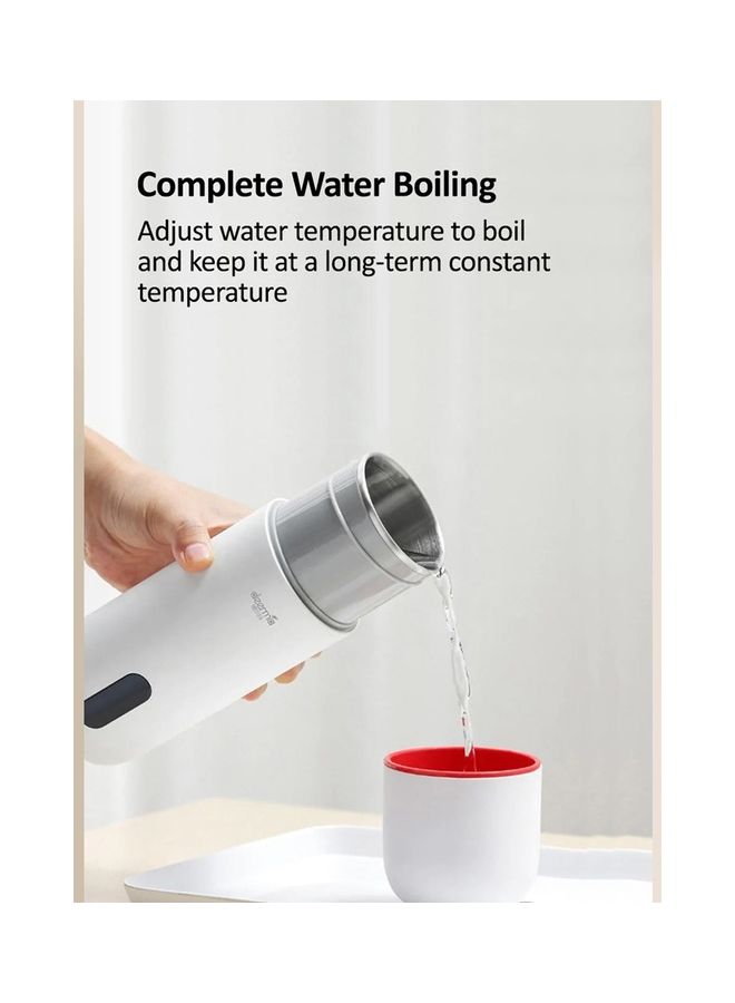 Deerma - Portable Electric Water Bottle, Kettle Thermos with LED Temperature Control and Double-Layer Heat Insulation Design, On-Screen Touch Control, Automatic Monitoring IMD Real-Time Water Temperature 350 ml 300 W DR035 White - Image 1