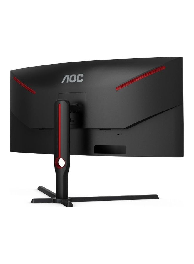 AOC - CU34G3S 34-Inch (VA / 1000R) Curved Gaming Monitor, 21:9 UltraWide, 3440 × 1440 (WQHD),165Hz , 1ms, HDR10 Mode Visual Enhancement, HDMI 2.0 x 2, DisplayPort 1.4 × 2, FreeSync Premium tear-free immersion Black & Red - Image 1