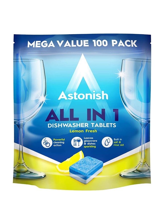 Astonish - All In 1 Dishwasher Tablets - 100 Tabs - Image 1